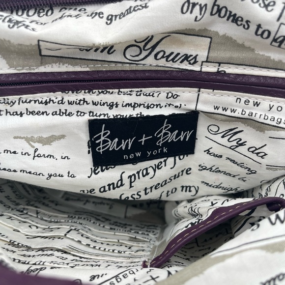 BARR + BARR Purple Leather Shoulder Bag LIKE NEW - Picture 17 of 17